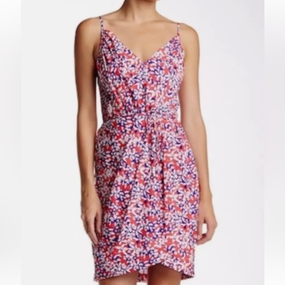 Yumi Kim Strappy Floral Dress. Size XS. Red, Blue, White. Tulip Mini Dress. - Picture 2 of 10